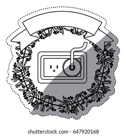 Plug sign icon. Energy power technology and charge theme. Isolated design. Vector illustration