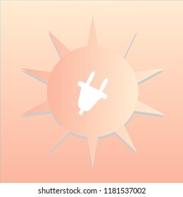 Plug silhouette vector icon