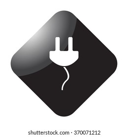 Plug simple icon on colorful background