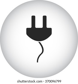 Plug simple icon on colorful background