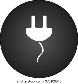 Plug simple icon on colorful background