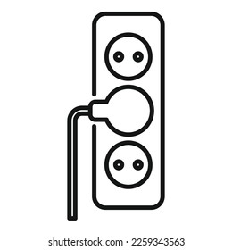 Plug smart consumption icon outline vector. Money resource. Digital care