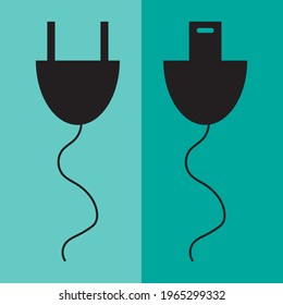 Enchufe un smartphone u otro elemento electrónico. Tecnología de teléfonos inteligentes. Tapones eléctricos
