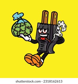 Stecker in rauchender Stumpfe und aus Unkraut-Cannabishalm-Bug-Nr.