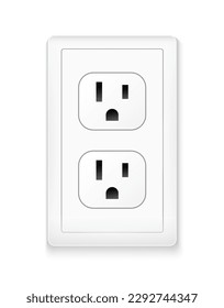 Plug socket B japan usa mexico. Power socket wall plate outlet canada isolated