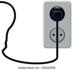 Plug in the socket with the bulb wire vvide