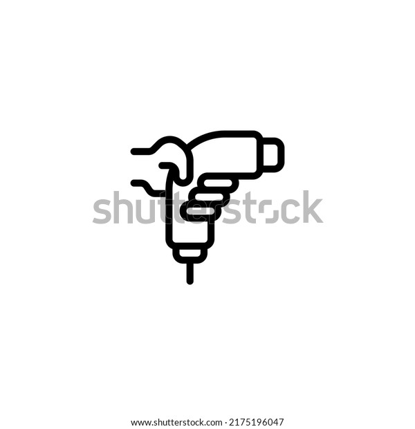 Plug Socket Charging  Electric car Outline Icon,\
Logo, and illustration\
Vector