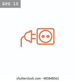  plug socket icon Flat.