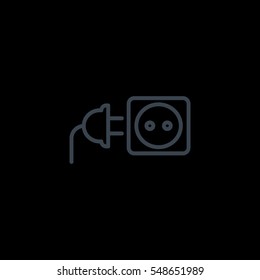  plug socket icon Flat.