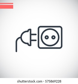  plug socket icon Flat.