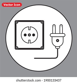 Plug and socket icon vector design template. EPS 10 