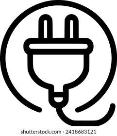 Plug socket icon vector, filled flat sign, solid pictogram isolated sign, symbol, vector, art