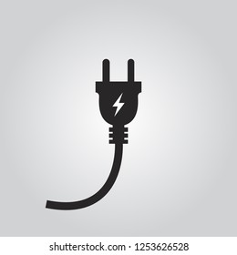 Plug socket icon. Vector illustration on isolated background. Business concept power wire cable pictogram.