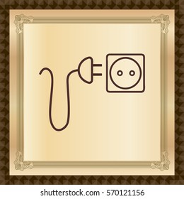 plug socket icon, voltage, electric current