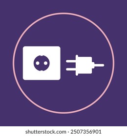 Plug and socket trendy icon true abstract vector illustration colorful artwork beautiful design.eps