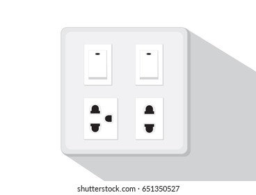 Plug socket type, vector illustration