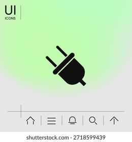 Icono del símbolo del enchufe, Elementos para su diseño