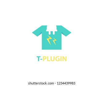 Plug in t-shirt logo design
