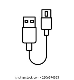 Plug USB cable icon color editable