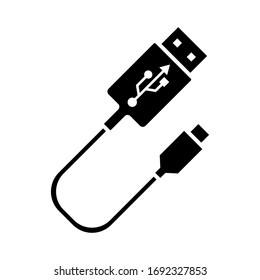Plug USB cable icon vector sign and symbols