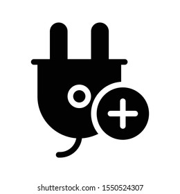 plug vector glyph colour icon