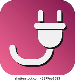 Plug  Vector Glyph Gradient Background Icon For Personal And Commercial Use.
