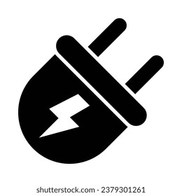 Plug Vector Glyph Icon For Personal And Commercial Use.
