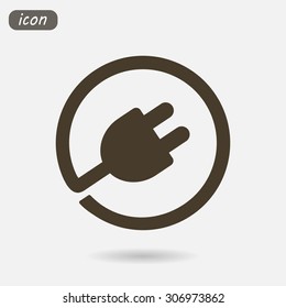 Plug In Vector Icon 10 EPS