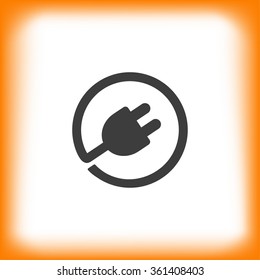 plug in vector icon 10 EPS