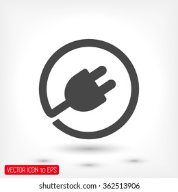 plug in vector icon 10 EPS