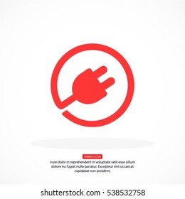 plug in vector icon 10 EPS