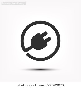 plug in vector icon 10 EPS