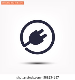 plug in vector icon 10 EPS