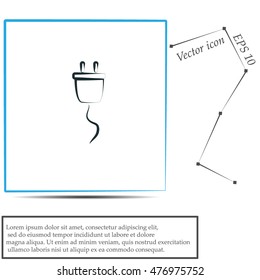 Plug vector icon
