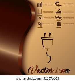 Plug vector icon