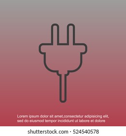 Plug vector icon