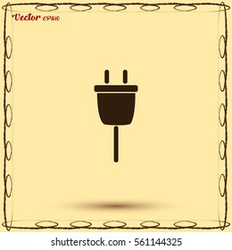 Plug vector icon