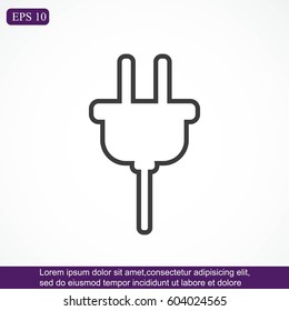 Plug vector icon