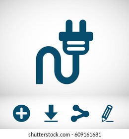 Plug vector icon
