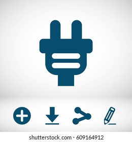 Plug vector icon