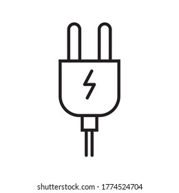 plug, plug vector and icon. editable plug icon on white background