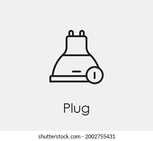 Plug vector icon. Editable stroke. Symbol in Line Art Style for Design, Presentation, Website or Apps Elements, Logo. Pixel vector graphics - Vector