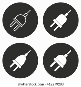 Plug    vector icon. Illustration isolated for graphic and web design.