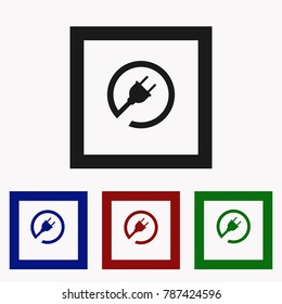 plug in vector icon. Image for website 10 EPS