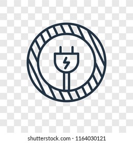 Plug vector icon isolated on transparent background, Plug logo concept