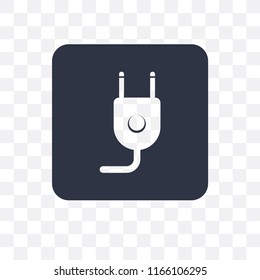 Plug vector icon isolated on transparent background, Plug logo concept