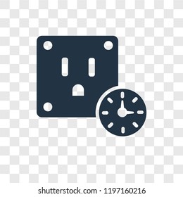Plug vector icon isolated on transparent background, Plug transparency logo concept