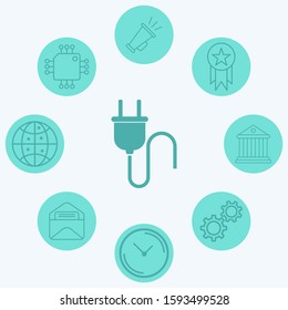 Plug vector icon sign symbol
