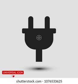 Plug vector icon stock vector illustration flat design