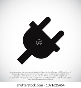 Plug vector icon stock vector illustration flat design